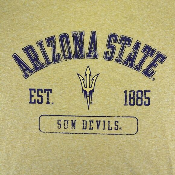 Arizona State Sun Devils Yellow Short Sleeve Tee T-Shirt Men's Size L Large - Picture 1 of 4